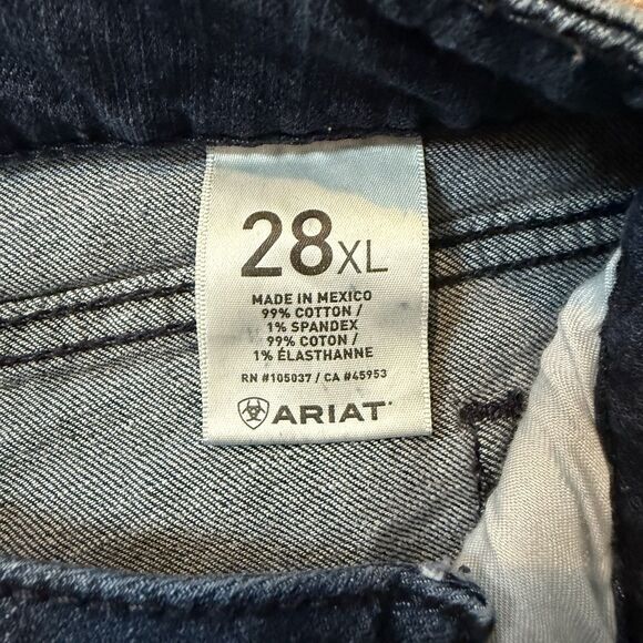 Ariat Jeans Women's 28XL Trouser Mid Rise Stretch Outseam Ella Wide Leg Blue - Picture 5 of 13